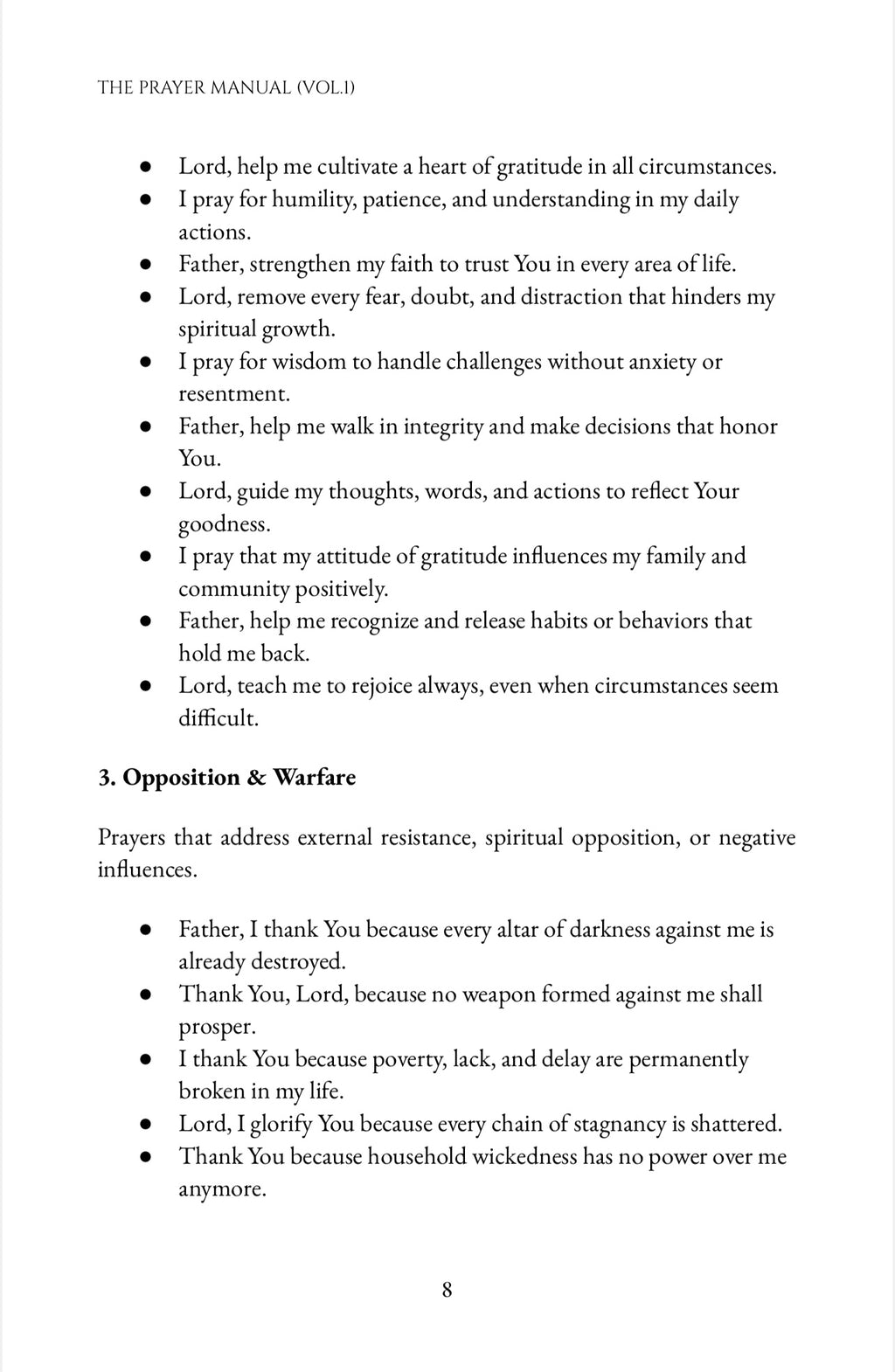 The Prayer Manual Vol. 1