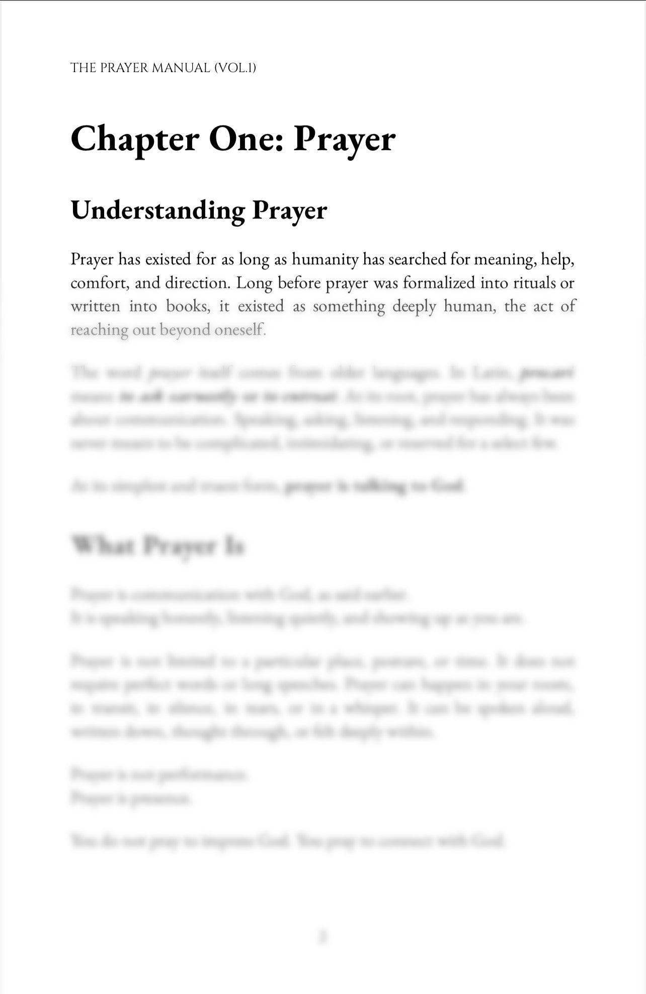 The Prayer Manual Vol. 1