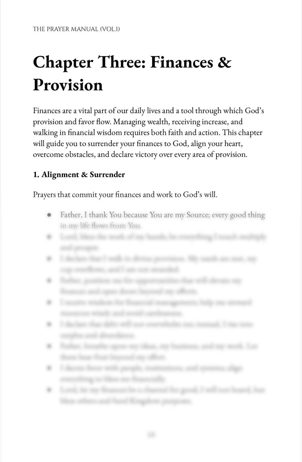 The Prayer Manual Vol. 1